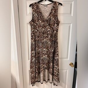 Leopard Print Sleeveless Dress